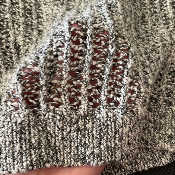 Super cute Ann Taylor open weave black and cream sweater. Super soft long sleeve - Picture 9 of 10